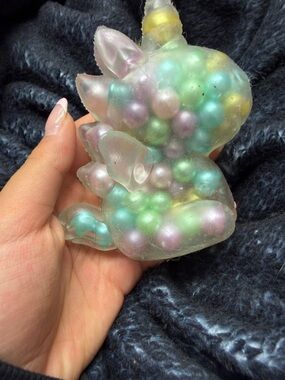 Unicorn Stress Toy Filled with Pastel Beads